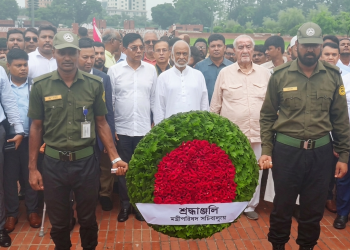 জাতীয় স্মৃতিসৌধে বীর শহীদদের প্রতি নবনিযুক্ত মন্ত্রিপরিষদের সদস্যদের শ্রদ্ধা