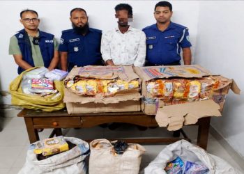 কানাইঘাটে ৪৩ হাজার ৬২০ শলাকা ভারতীয় বিড়িসহ গ্রেপ্তার ১