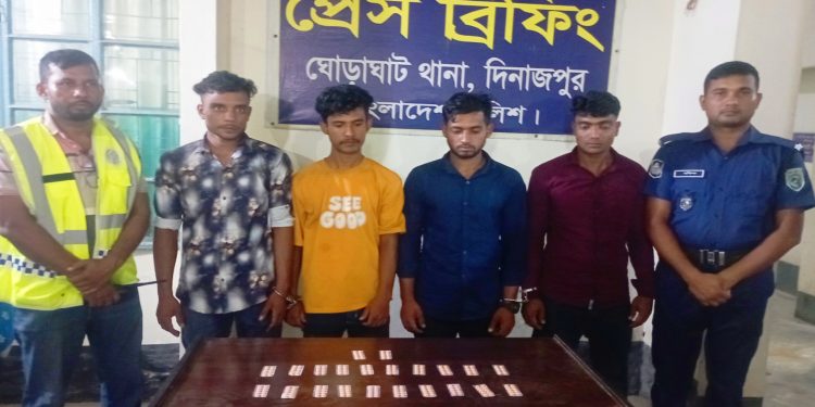 দিনমজুর সেজে টাপেন্টাডল পাচার, ঘোড়াঘাটে গ্রেপ্তার ৪